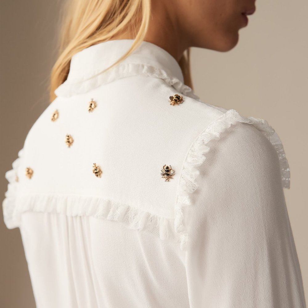 Maje bee embroidered Shirt - Size M